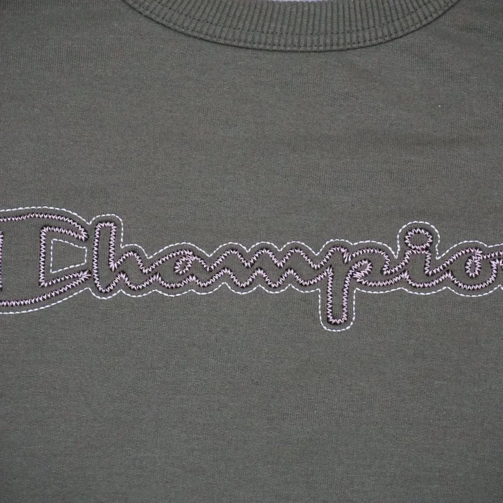 Retro Champion Stitched Logo Crewneck Sweatshirt Medium Pullover - Picture 3 of 6